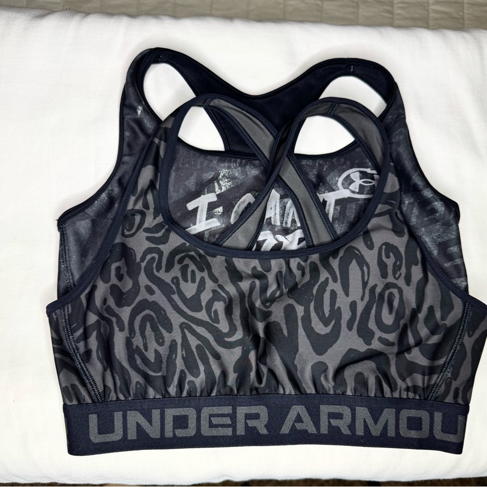 Under Armour Women's Black Patterned Sports Bra